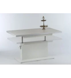 Ławo stół rozkładany MONACO 120 cm -160 cm biały*MCA