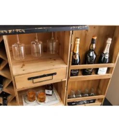 Barek BODEGA 120 cm naturalny*Invicta Interior Clearance