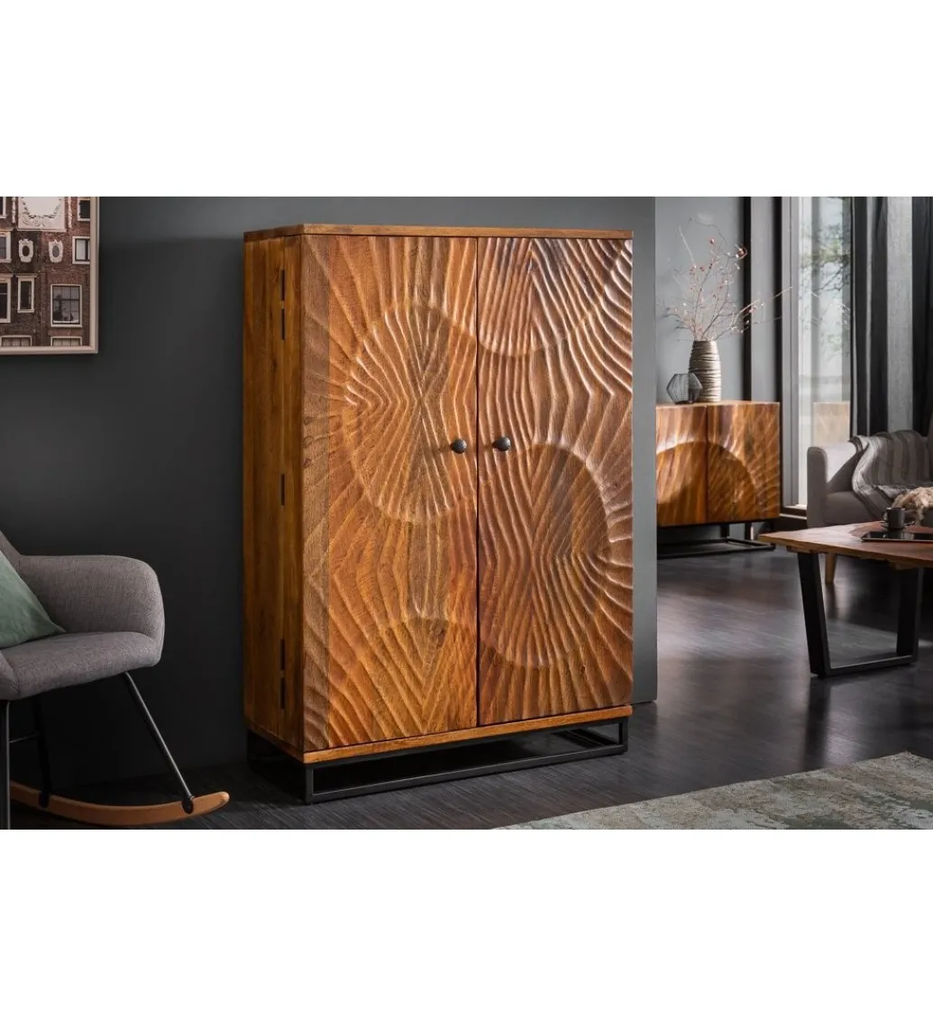Barek komoda DAVIDE Scorpion 140 cm drewno mango brąz*Invicta Interior Best