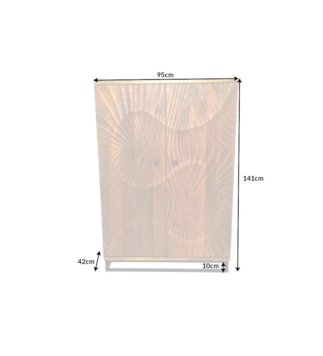 Barek komoda DAVIDE Scorpion 140 cm drewno mango brąz*Invicta Interior Best