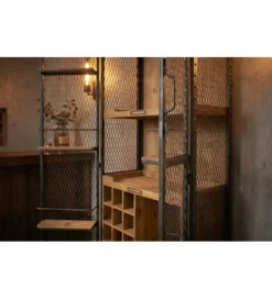 Barek LOFT 145 cm czarny naturalny*Invicta Interior Discount