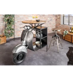 Barek stolik kawowy SCOOTER 120 cm blat drewno mango*Invicta Interior New