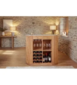 Barek wyspa TRES CHIC 120 cm drewno mango blat marmur*Invicta Interior Online