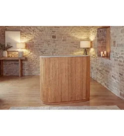 Barek wyspa TRES CHIC 120 cm drewno mango blat marmur*Invicta Interior Online