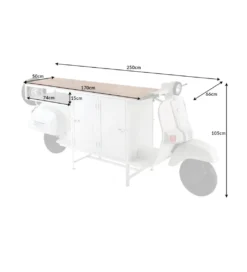 Barowa komoda SCOOTER 250 cm drewno mango*Invicta Interior Online
