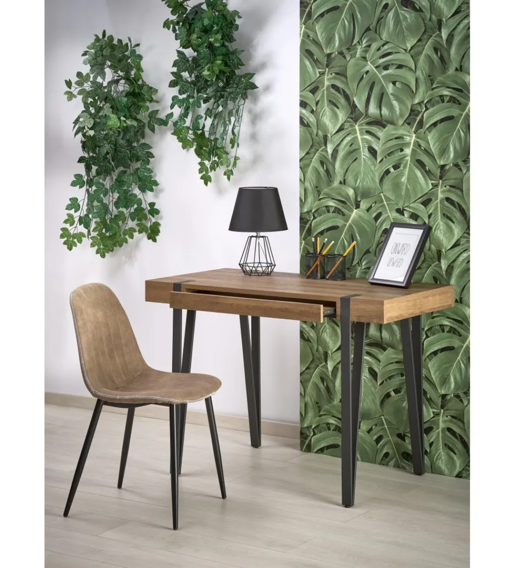 Biurko AVANTI 110 cm w kolorze orzech miodowy*Halmar Sale