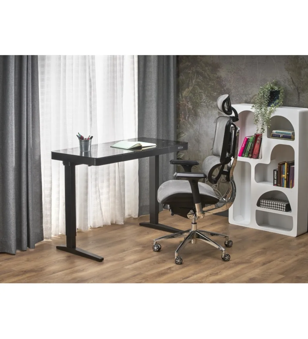 Biurko B52 120 cm z funkcją regulacji wysokości czarne*Halmar Clearance