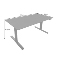 Biurko BLACK DESK 140 cm antracyt*Invicta Interior Outlet