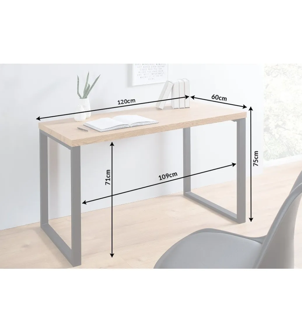 Biurko Black Desk 120 cm w kolorze dębowym outlet*Invicta Interior Best