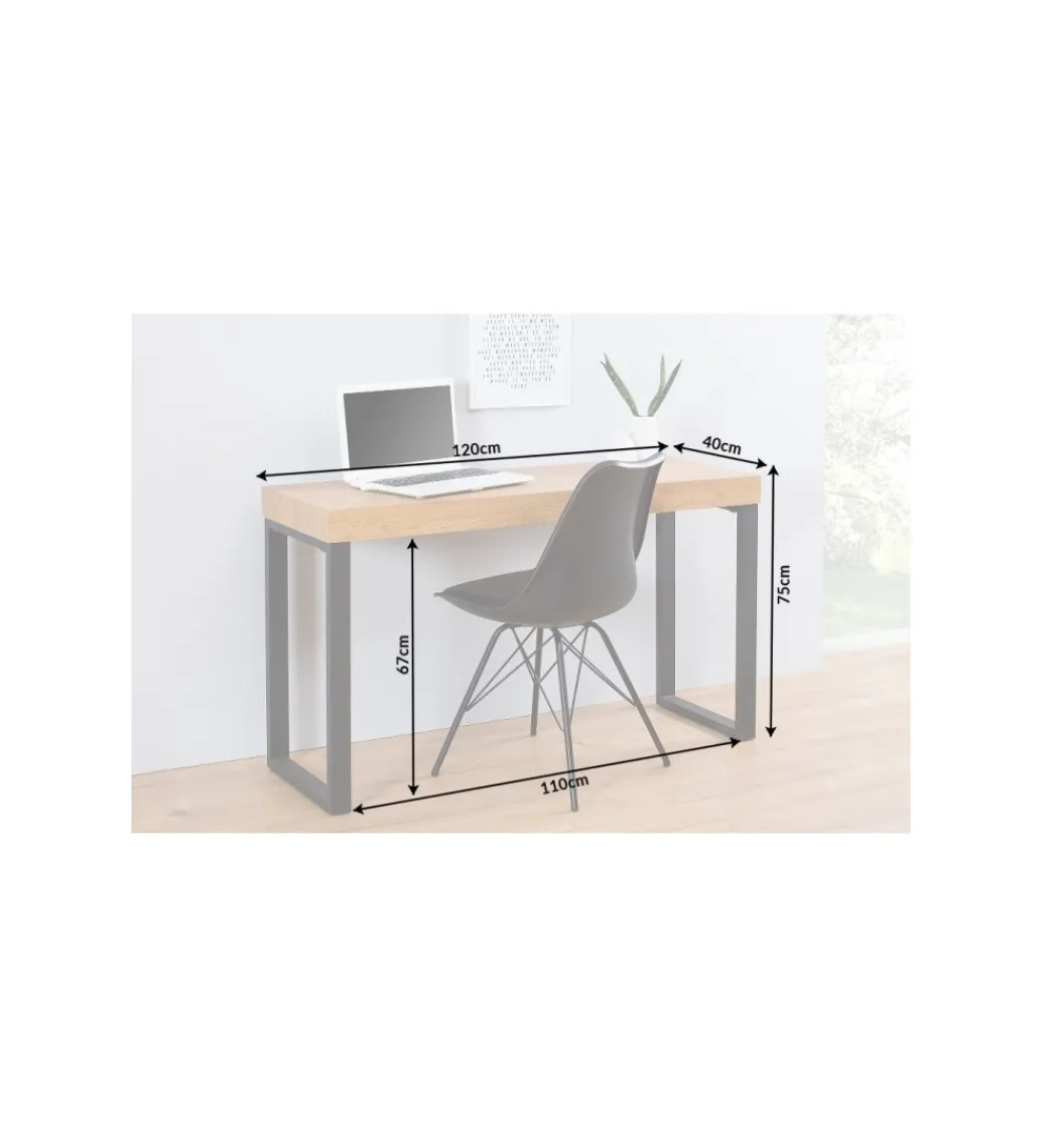 Biurko Black Desk 120 cm w kolorze dębu*Invicta Interior Best