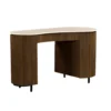 Biurko BRIX DEXTER 136 cm drewno mango brązowe kamień bottecino*LF-Design Online