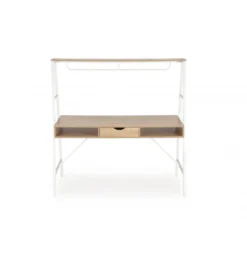 Biurko dwustanowiskowe COAST 139 cm w kolorze dąb sonoma biały*Halmar Online