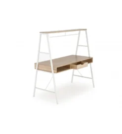 Biurko dwustanowiskowe COAST 139 cm w kolorze dąb sonoma biały*Halmar Online