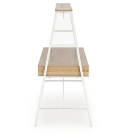 Biurko dwustanowiskowe COAST 139 cm w kolorze dąb sonoma biały*Halmar Online