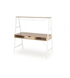 Biurko dwustanowiskowe COAST 139 cm w kolorze dąb sonoma biały*Halmar Online