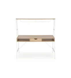 Biurko dwustanowiskowe COAST 139 cm w kolorze dąb sonoma biały*Halmar Online