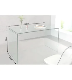 Biurko Fantome 120 cm szklane*Invicta Interior Online