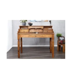 Biurko FINICE Makassar 115 cm drewno Sheesham*Invicta Interior Online