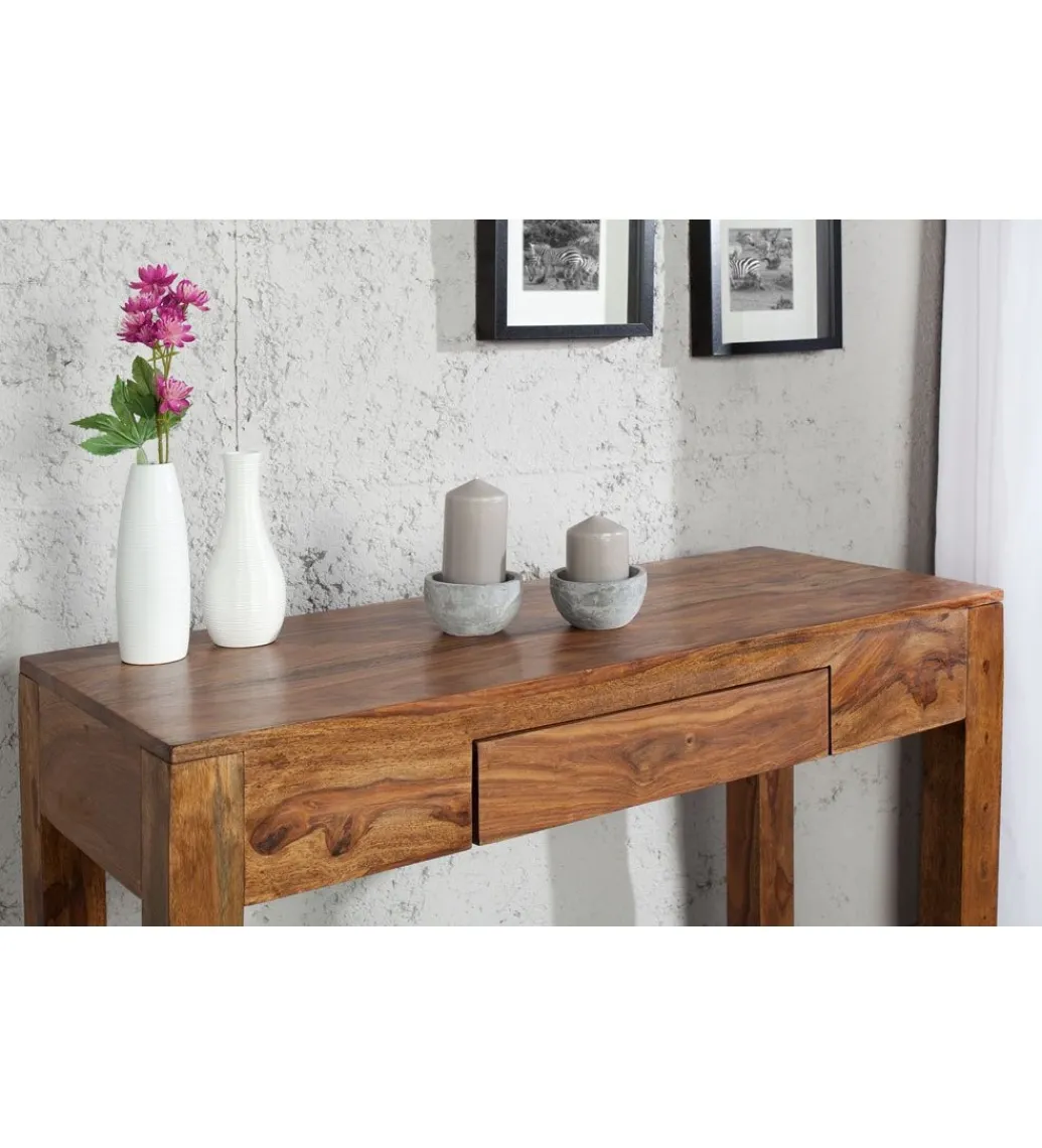 Biurko Makassar FINICE 100 cm drewno Sheesham*Invicta Interior Clearance