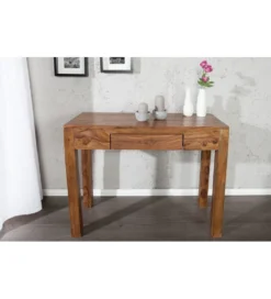 Biurko Makassar FINICE 100 cm drewno Sheesham*Invicta Interior Clearance