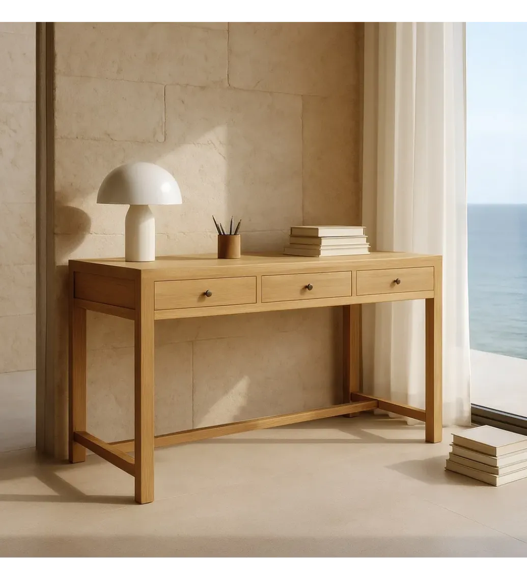 Biurko MEGANY 130 cm drewno mindi*Zona-Design Outlet
