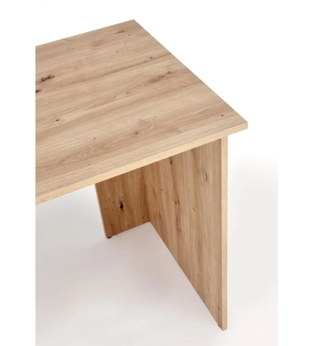 Biurko MISO 144 cm drewno dębu artisan grafitowy*Halmar Outlet