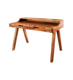 Biurko MONSOON 100 cm drewno akacja*Invicta Interior - przedsprzedaż Discount