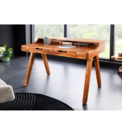 Biurko MONSOON 100 cm drewno akacja*Invicta Interior - przedsprzedaż Discount