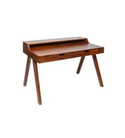 Biurko Monsoon 100 cm drewno ciemna akacja*Invicta Interior - przedsprzedaż Outlet