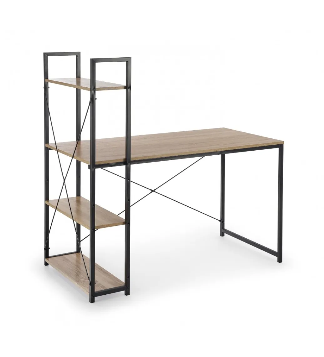 Biurko NARVIK 120 cm w kolorze czarny dąb sonoma*Halmar Sale