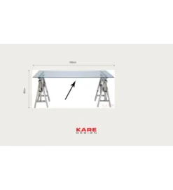 Biurko OFFICIA 160 x 80 cm szklane*KARE Online