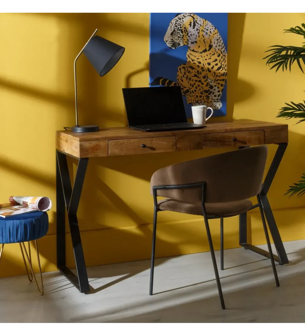 Biurko PASSE 120 cm drewno mango*Zona-Design Best