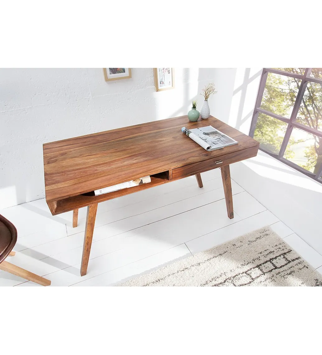 Biurko Retro 120 cm drewno Sheesham*Invicta Interior Best
