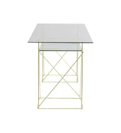 Biurko szklane POLAR 135 cm złote*KARE New