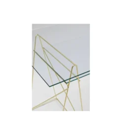 Biurko szklane POLAR 135 cm złote*KARE New