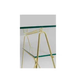 Biurko szklane POLAR 135 cm złote*KARE New