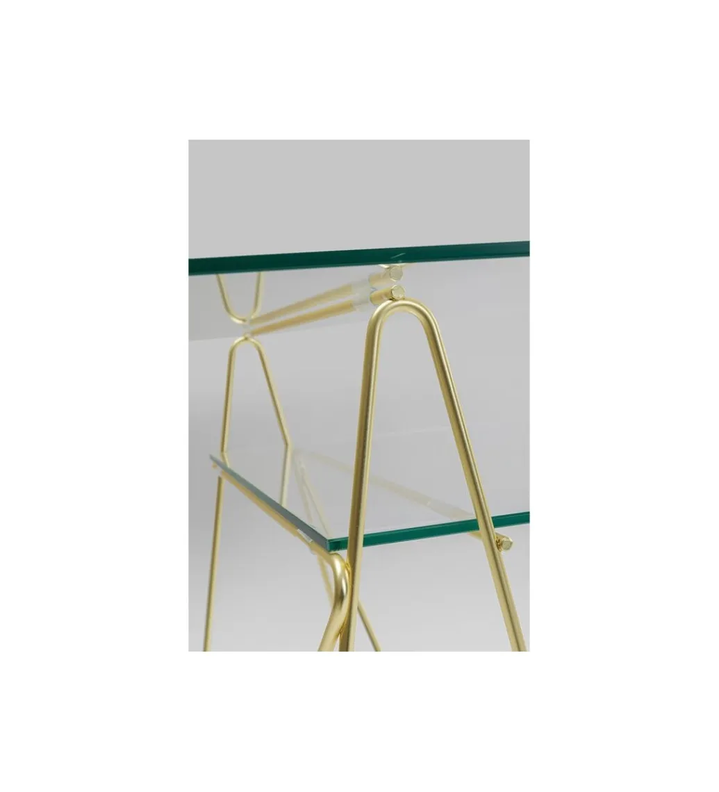 Biurko szklane POLAR 135 cm złote*KARE New