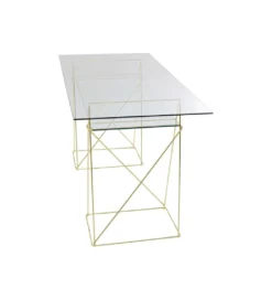 Biurko szklane POLAR 135 cm złote*KARE New