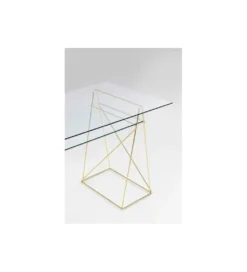Biurko szklane POLAR 135 cm złote*KARE New