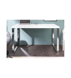 Biurko White Desk 120 cm białe*Invicta Interior New