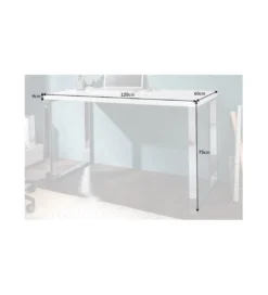 Biurko White Desk 120 cm białe*Invicta Interior New
