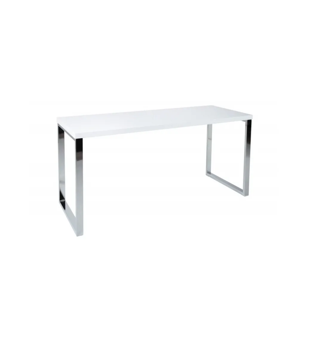 Biurko White Desk 160 cm białe*Invicta Interior Best
