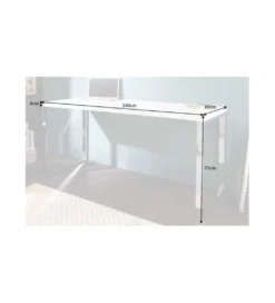 Biurko White Desk 140 cm białe*Invicta Interior Best