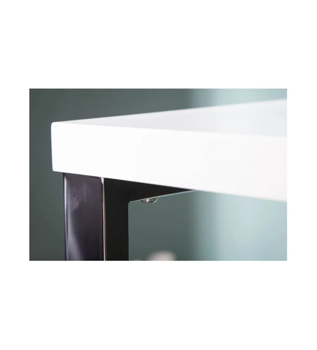 Biurko White Desk 140 cm białe*Invicta Interior Best