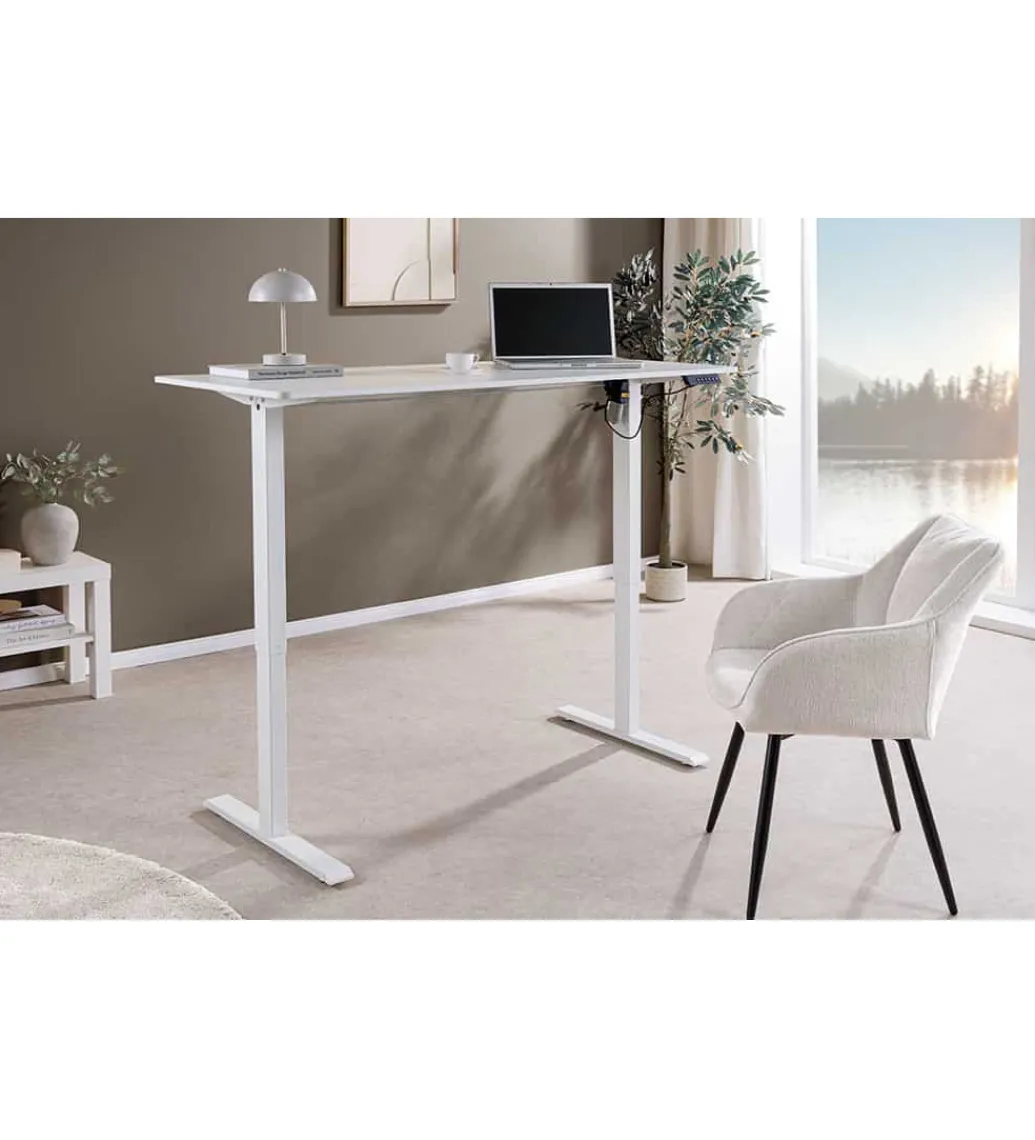 Biurko WHITE DESK 140 cm białe*Invicta Interior Sale