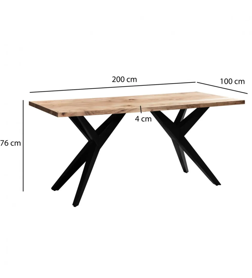 Biurko WOHNLING 200 cm drewno akacja*WOHNLING, GERMANY Clearance