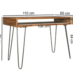 Biurko WOHNLING 110 cm drewno sheesham*WOHNLING, GERMANY New