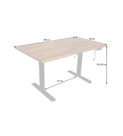 Biurko z regulowaną wysokością ARKTYKA Mammut 160 cm drewno akacja*Invicta Interior - przedsprzedaż Outlet
