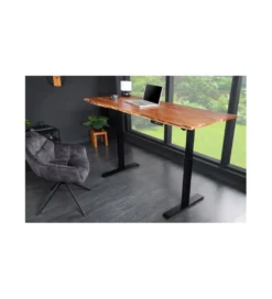 Biurko z regulowaną wysokością ARKTYKA Mammut 140 cm drewno akacja*Invicta Interior Clearance