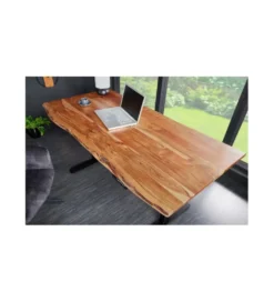Biurko z regulowaną wysokością ARKTYKA Mammut 140 cm drewno akacja*Invicta Interior Clearance